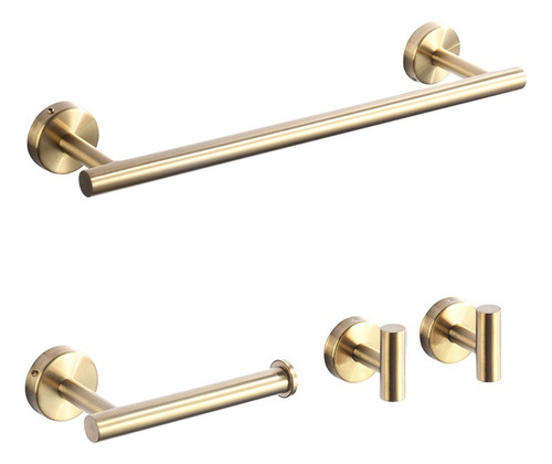 Kit Set Accesorios Para Baño Gold Dorado Selen
