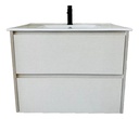 Lavabo Encimera De 80cm Loza Con Mueble Baño Mdf Armado  