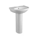 Lavatorio Pileta Zoe Aspen Baño Blanco Con Pedestal Acra