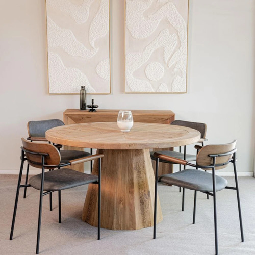 Mesa De Comedor Rústica En Madera De Pinotea Reciclada Selen