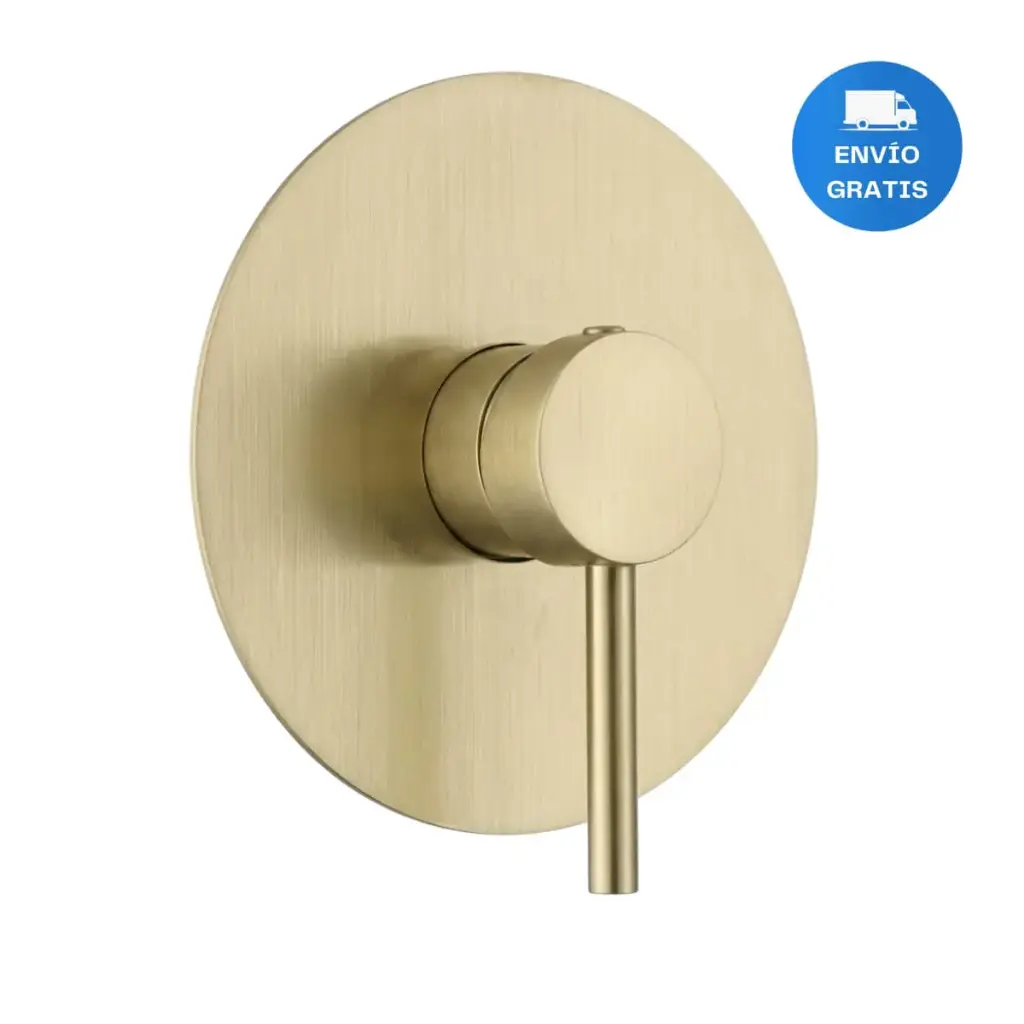 Mezcladora Monocomando Ducha Empotrable Dorado Gold Acra