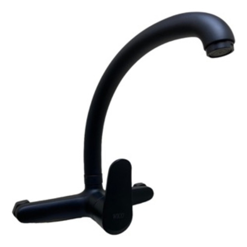 Monocomando Color Negro Wico Pared De Cocina 20cm Acra