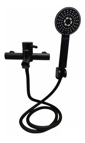 Monocomando Ducha Acero Inoxidable Negro Acra