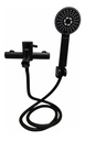 Monocomando Ducha Acero Inoxidable Negro Acra
