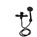 Monocomando Ducha Acero Inoxidable Negro Acra