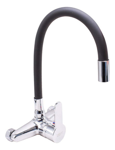 Monocomando Grifería Cocina Pared 15cm Pico Flexible Acra