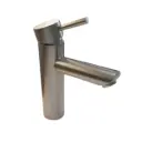Monocomando Lavatorio Palito Acero Inox Wico Satinado Acra