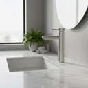 Monocomando Lavatorio Palito Acero Inox Wico Satinado Acra