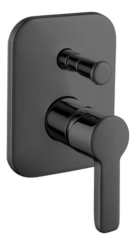Monocomando Negro Con Transferencia Ducha Empotrar Acra