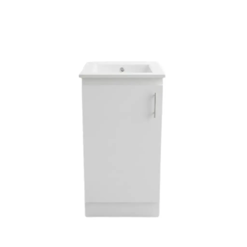 Mueble Armado Con Bacha De Loza 41x41 Piso C/ Tiradores Acra