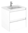 Mueble Aéreo Baño Blanco Mdf 18 60 Cm Con Bacha Loza Acra