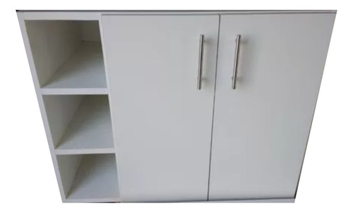 Mueble Aéreo Mdf Con Estantes A La Vista Y Dos Puertas Acra