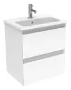 Mueble Blanco Aéreo Con Puerta Y Cajón Bacha Loza 61x46 Acra