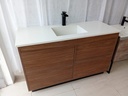 Mueble De Baño En Mdf Con Mesada En Mármol Compacto Acra