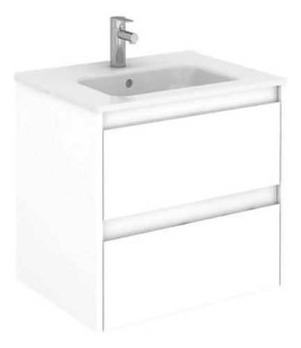 Mueble Lavabo Aéreo Baño Blanco + Loza 51x46 De Regalo Acra