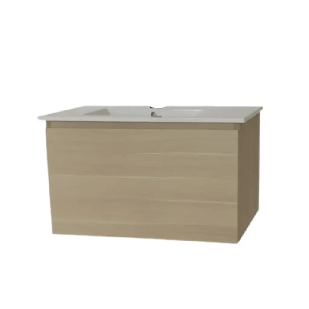Mueble Mdf Aéreo Color + Bacha De Loza 71x46 Acra