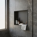 Nicho En Acero Inoxidable Ss304 30x30x12 Negro Mate Acra