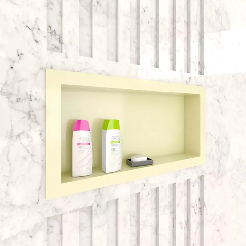 Organizador De Ducha Nicho Embutir Beige 63 X 33 Cm Acra