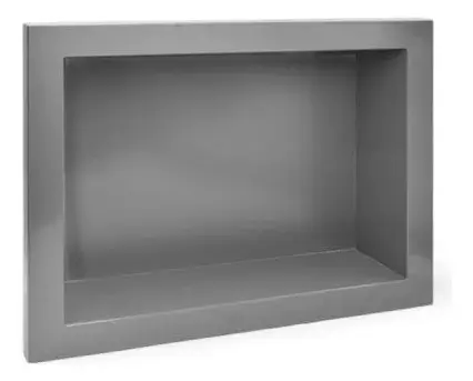 Organizador De Ducha Nicho Embutir Cinza 42.5 X 32.5 Cm Acra