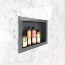 Organizador De Ducha Nicho Embutir Cinza 42.5 X 32.5 Cm Acra
