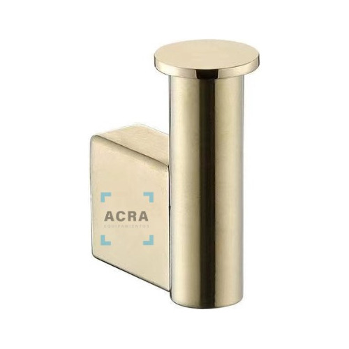 Perchero Toallero Metal Gold Dorado Baño Cocina Oficina Acra