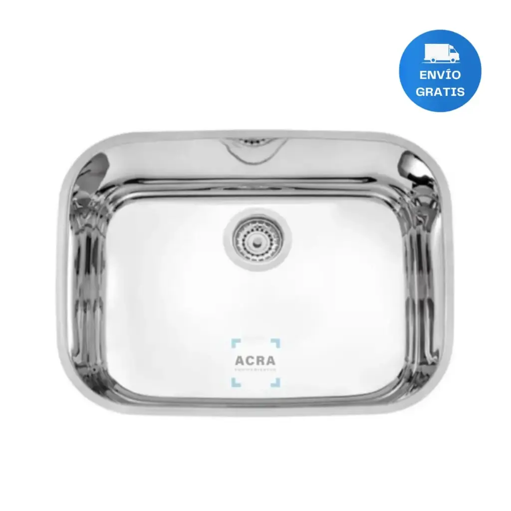 Pileta Bacha Simple Tramontina 56x34x14 Acero 430 Acra 