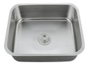 Pileta Cocina Simple Acero Inox Embutir, Válvula, Sifón Acra