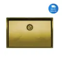 Pileta Cocina Simple Cuadrada Dorada Gold Oro + Válvula Acra