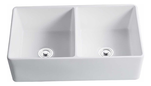 Pileta Doble De Loza Para Cocina 83x45 Acra