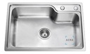 Pileta Inox Grande Simple Sobreponer Cocina + Valvulas Acra