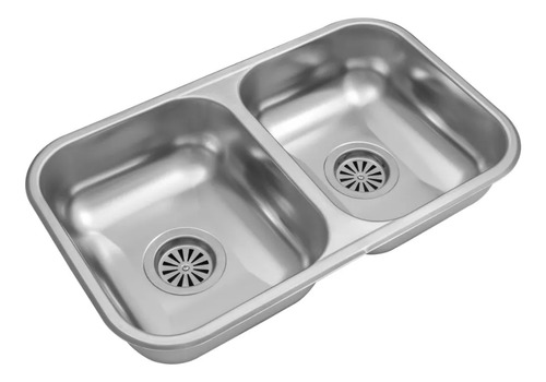 Pileta Doble Johnson Acero Inox.430 Cc28b 59 X 34 X 15 Acra