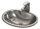 Pileta Johnson Ovalada Sobreponer Acero 304 33x24x13 Acra