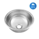 Pileta Redonda De Sobreponer Johnson 25 X 13 Acero 304 Acra