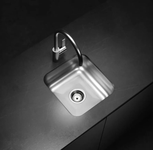 Pileta Simple Johnson 37x34x18 Embutir Acero Inox. 304