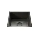 Pileta Simple Rectangular Negra Inoxidable 44x44x22 Kook
