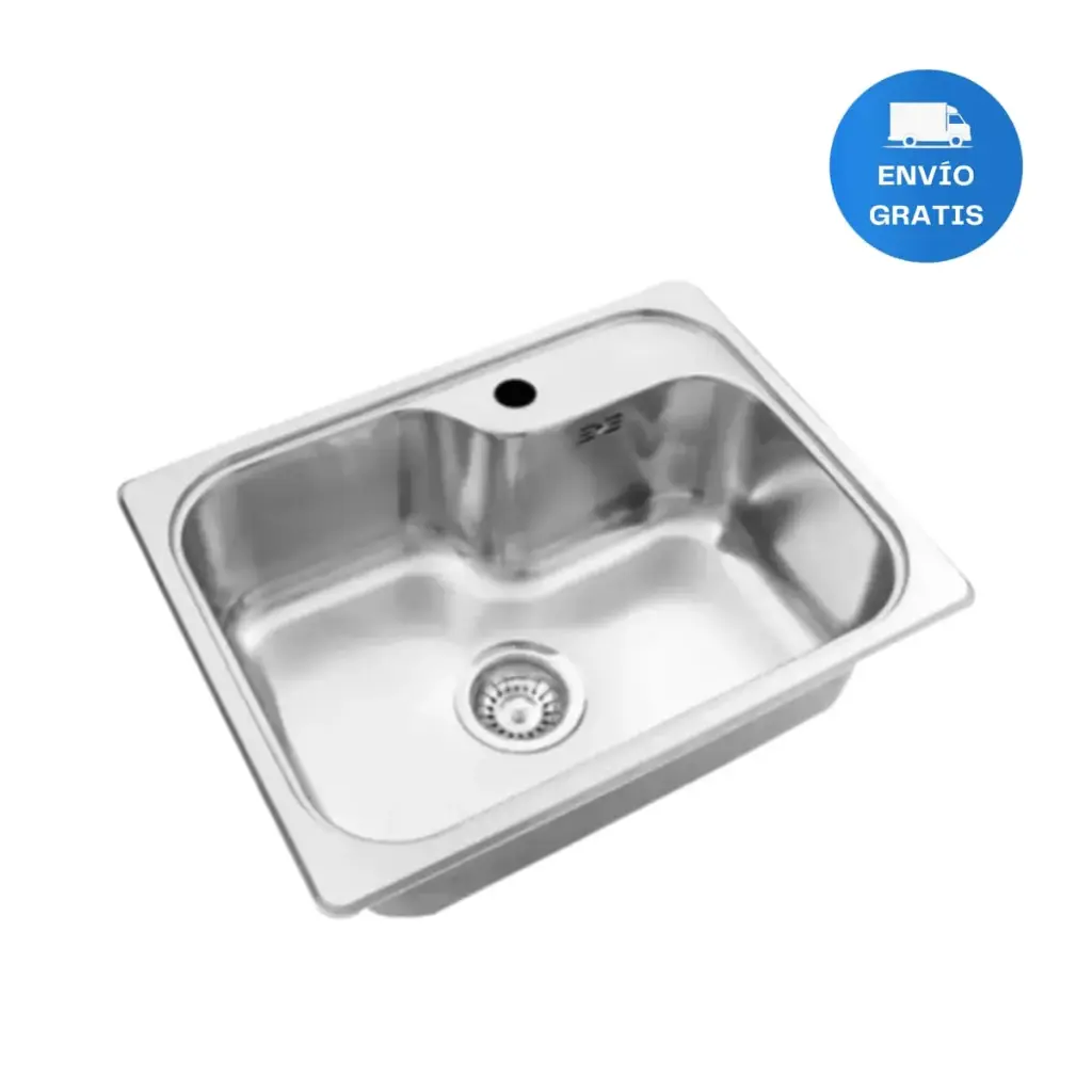 Pileta Simple Sobreponer Acero 304 Luxor 55x51x20 Acra