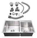Pileta Y Media Cocina Acero 304 Sobreponer Cromo Acra