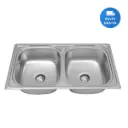 Piltra Doble De Cocina Cromo Vindex 81x46x20.5 Sob. Acra