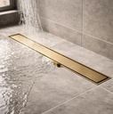 Rejilla Desagüe De Piso Lineal Lisa Gold 60 Cm Largo Selen