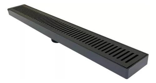 Rejilla Lineal De Baño En Color Negro 60 Cm Acra
