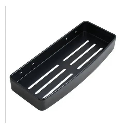 Repisa Estante Para Ducha Negro Mate De Aluminio 32 Cm Acra