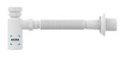 Sifon Corrugado Blanco Con Botella Acra