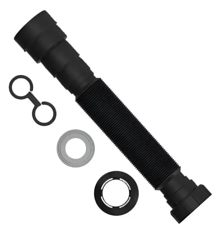 Sifón Corrugado Universal Negro Para Baño O Cocina Acra
