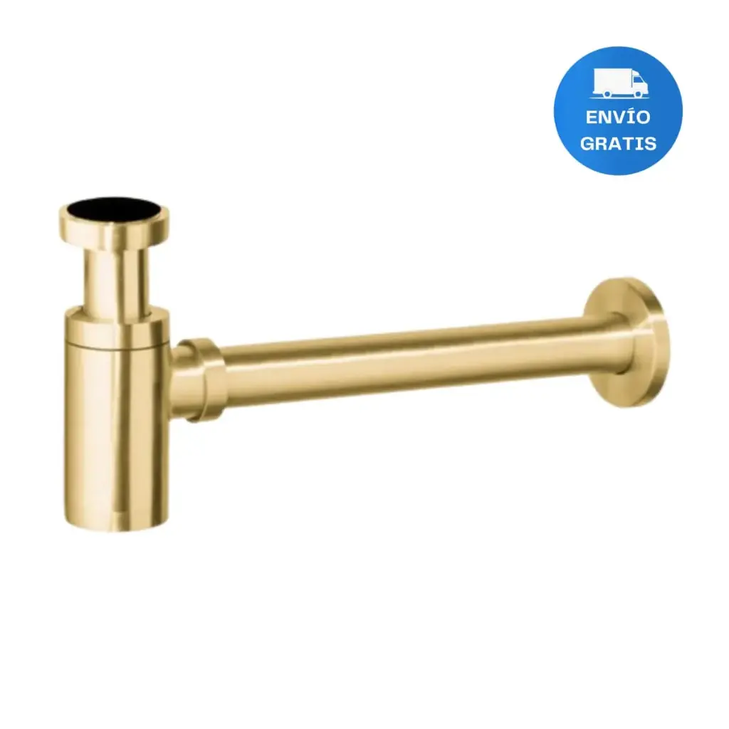 Sifón De Pileta Dorado Gold Cilíndrico Universal Acra