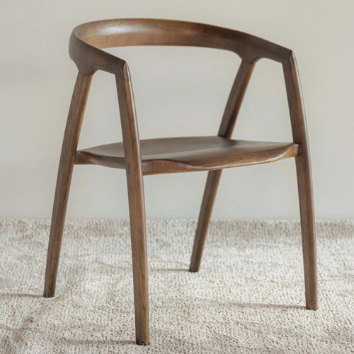 Silla De Comedor De Madera Maciza Lustrada Selen