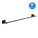 Toallero Repisa Negro Mate 60cm Sin Perforaciones Baño Acra 