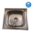 pileta simple cocina acero 201 con válvula