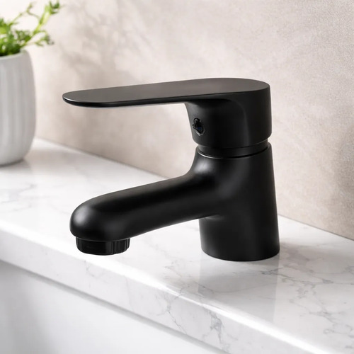 Canilla Griferia Monocomando Para Baño Negra Mate Wico Acra
