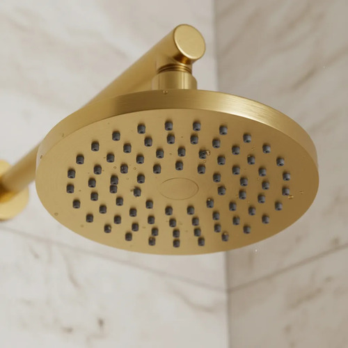 Ducha Baño Articulada Redonda 200mm Gold Fv Acra
