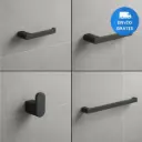 Combo Kit Accesorios Para Baño Negro Mate Fv Acra